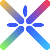 logo en forme de X coloré 